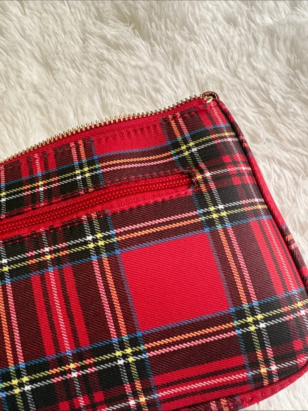 NWOT red plaid small crossbody